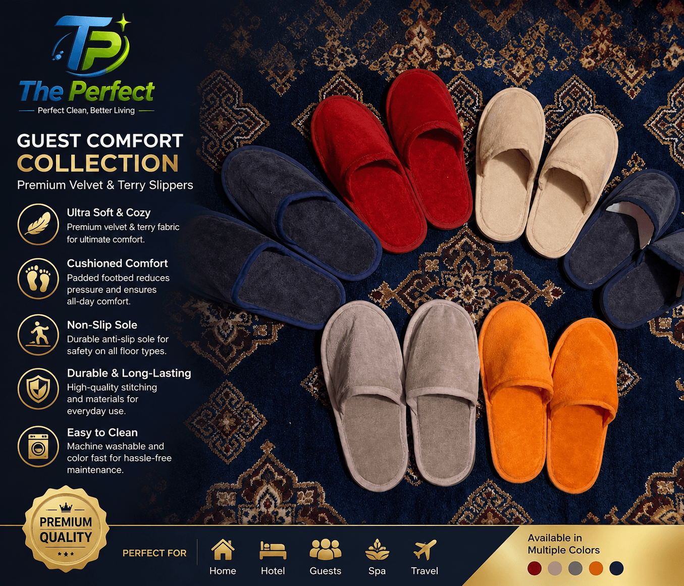 Bath Slippers (Pack of 3 Pairs) — image 2